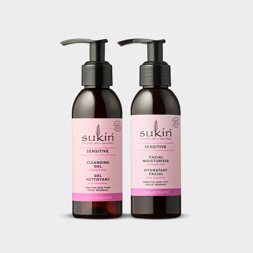 Sukin's Sensitive Cleansing Gel and Facial Moisturiser
